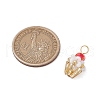 Glass Seed Beaded Cupcake Pendants PALLOY-MZ00581-04-2