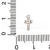 Brass Micro Pave Clear Cubic Zirconia Charms KK-V016-22A-P-3