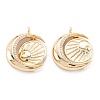 Brass Micro Pave Clear Cubic Zirconia Beads Pendant Long-Lasting Plated ZIRC-M114-04G-1