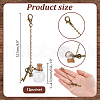 Glass Bottle and Alloy Key Pendant Decoration HJEW-PH01930-2