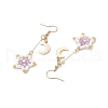 304 Stainless Steel Glass Dangle Earrings EJEW-MZ00375-05-4