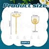 Unicraftale 200Pcs 304 Stainless Steel Post Stud Earring Findings STAS-UN0057-89-3