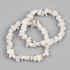 Unisex Chip Natural Rainbow Moonstone Beaded Stretch Bracelets BJEW-S143-37-7