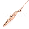 Brass Dowsing Pendulum Big Pointed Pendants KK-H491-08RG-2