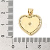 Brass Micro Pave Cubic Zirconia Pendants KK-K385-123G-3