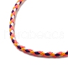 2MM Braided Round Polycotton Cord Necklace Making with Alloy Lobster Claws Clasps and Iron End Chains NJEW-Q031-01D-3