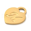 Ion Plating(IP) 304 Stainless Steel Pendants FIND-M017-01G-M-2