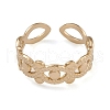 Ion Plating(IP) 304 Stainless Steel Horse Eye Open Cuff Rings for Women RJEW-G285-71G-2