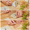 CRASPIRE Leaf Pattern Kraft Envelopes and Greeting Cards Set DIY-CP0001-78-6
