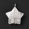 Natural Quartz Crystal Pendants G-D458-04P-02-RS-7