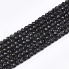Natural Black Obsidian Beads Strands G-T108-41-1