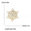 Christmas Brass Pave Clear Cubic Zirconia Snowflake Brooch for Clothes PW-WG96396-01-1
