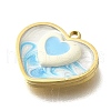 304 Stainless Steel Enamel Pendants STAS-Q347-01G-A-2