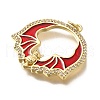 Brass Micro Pave Cubic Zirconia Pendants KK-Q043-20G-01-2