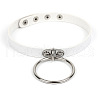 Alloy Ring Pendant PU Leather Choker Necklaces for Women FS-WGA2FAB-02-2