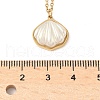 Summer 304 Stainless Steel & White Acrylic Pendant Double Layered Necklaces for Women NJEW-U044-02A-G-3