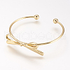 Brass Cuff Bangle X-BJEW-P168-B27-1