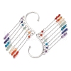 Natural Mixed Stone Cuff Earrings EJEW-TA00541-4