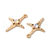 Rack Plating Alloy Resin Pendants PALLOY-O106-09G-2