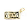Brass Enamel Pendants KK-U062-56G-1