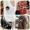  8Pcs 4 Styles Plastic Imitation Pearl Beaded Bowknot Ornament Accessories KY-TA0001-40-7