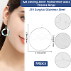 Beebeecraft 100Pcs 316 Surgical Stainless Steel Wine Glass Charms Rings STAS-BBC0005-97A-2