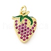 Brass Micro Pave Cubic Zirconia Pendants KK-Q066-32G-1