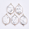 Natural Howlite Links Connectors G-T131-48G-07-1