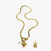 304 Stainless Steel Letter and Heart Pendant Necklaces for Women FS-WG694DF-05-1