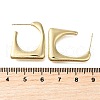 Trapezoid Brass Stud Earrings EJEW-S261-03G-5