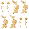Beebeecraft 8Pcs 2 Styles  Brass Connector Charms KK-BBC0015-39-1