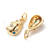 Brass Micro Pave Colorful Cubic Zirconia Pendants KK-G420-26G-3