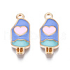 Rack Plating Alloy Enamel Pendants PALLOY-N172-036E-2