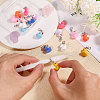 Resin Duck Pendant Decorations HJEW-CA00004-4
