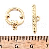 Brass Toggle Clasps KK-L222-011G-3