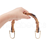 PP Plastic Half Round Bag Handle and Alloy U Shape Bag Ring FIND-WR0001-16-5
