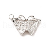 Non-Tarnish 304 Stainless Steel Pendant Rhinestone Settings STAS-F282-11P-2