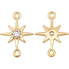 Brass Micro Pave Cubic Zirconia Links ZIRC-BC0001-01-1