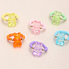 6Pcs Glass Seed Beaded Stretch Rings FS-WG68E71-01-3