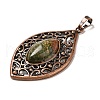 Natural Unakite Pendants G-H065-3R-04-2