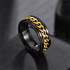 Stainless Steel Chains Rotating Finger Ring PW-WG67706-38-1