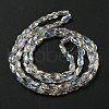 Transparent Electroplate Glass Beads Strands GLAA-G116-01A-AB01-2
