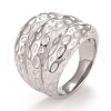 Non-Tarnish 304 Stainless Steel Textured Chunky Finger Ring for Men Women RJEW-B040-08P-1