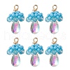 Glass Seed Beaded Jellyfish Pendants PALLOY-MZ00706-01-1
