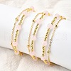 Natural Rose Quartz Bracelets BJEW-D330-01G-02-3