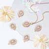 Fingerinspire Brass Micro Pave Clear Cubic Zirconia Pendants ZIRC-FG0001-01-5
