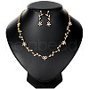 Alloy Rhinestone Earrings & Necklaces Sets WG44B2F-03-1