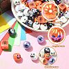 Halloween Theme Plating Acrylic Beads OACR-CJC0009-08-3