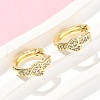 Heart Brass Micro Pave Clear Cubic Zirconia Hoop Earrings EJEW-Z102-31G-3