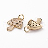 Brass Micro Pave Colorful Cubic Zirconia Pendants X-KK-C100-09G-3